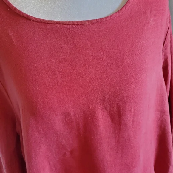 Cut Loose long sleeve linen dress with pockets. Oversized. - Picture 3 of 4